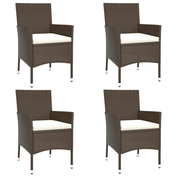 Set mobilier de grădină, 5 piese, cu perne, maro, poliratan - WALTI WALTI