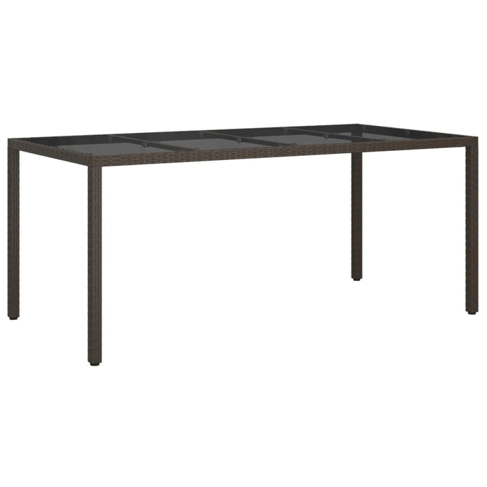Set mobilier de grădină cu perne, 9 piese, maro, poliratan WALTI