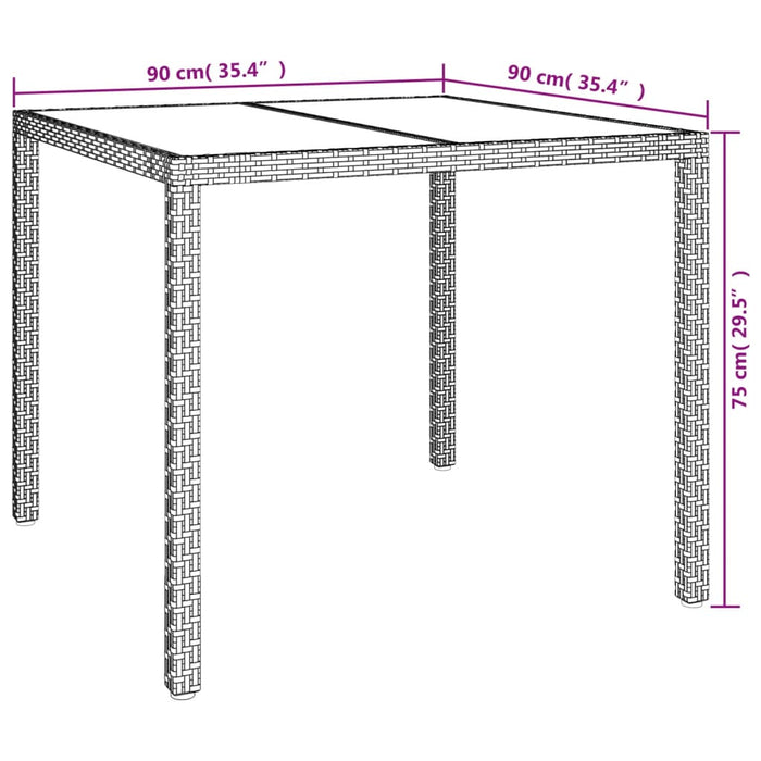 Set mobilier de grădină cu perne, 5 piese, negru, poliratan WALTI