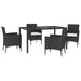 Set mobilier de grădină cu perne, 5 piese, negru, poliratan - WALTI WALTI