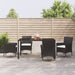 Set mobilier de grădină cu perne, 5 piese, negru, poliratan - WALTI WALTI