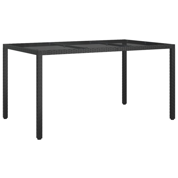 Set mobilier de grădină cu perne, 7 piese, negru, poliratan - WALTI WALTI