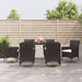 Set mobilier de grădină cu perne, 7 piese, negru, poliratan - WALTI WALTI