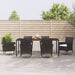 Set mobilier de grădină cu perne, 7 piese, negru, poliratan - WALTI WALTI