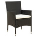 Set mobilier de grădină cu perne, 9 piese, negru, poliratan - WALTI WALTI