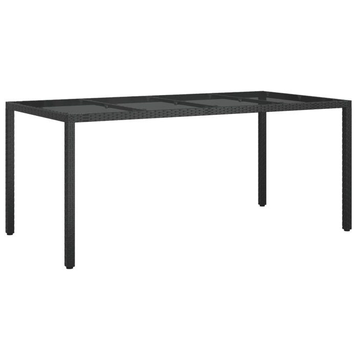 Set mobilier de grădină cu perne, 9 piese, negru, poliratan - WALTI WALTI