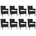 Set mobilier de grădină cu perne, 9 piese, negru, poliratan - WALTI WALTI