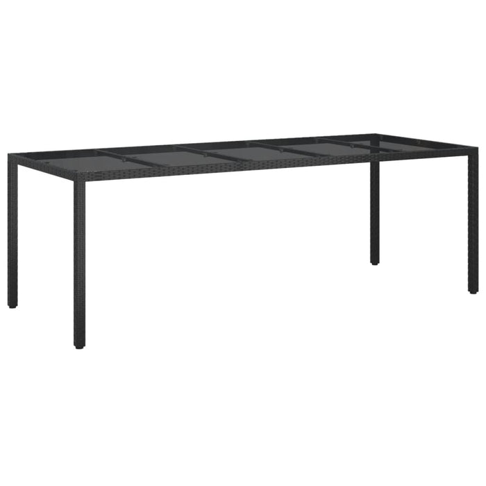 Set mobilier de grădină cu perne, 9 piese, negru, poliratan - WALTI WALTI