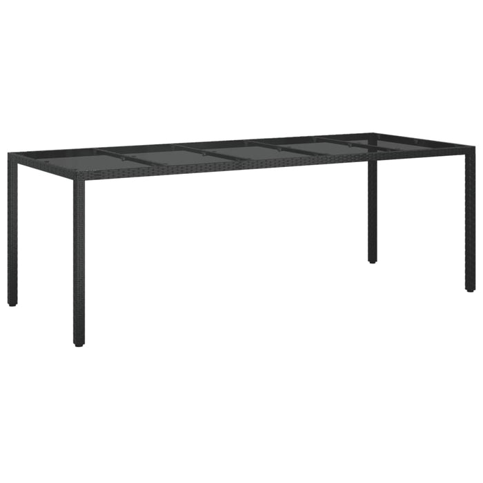 Set mobilier de exterior cu perne, 11 piese, negru, poliratan WALTI