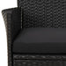 Set mobilier de grădină cu perne, 5 piese, negru, poliratan - WALTI WALTI