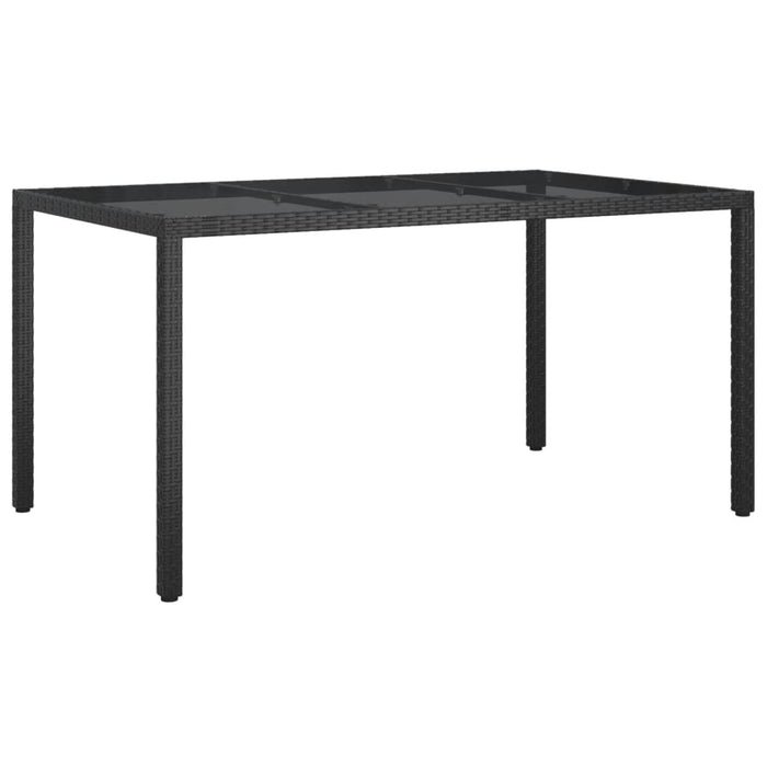 Set mobilier de grădină cu perne, 5 piese, negru, poliratan - WALTI WALTI