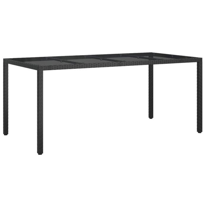 Set mobilier de grădină cu perne, 9 piese, negru, poliratan - WALTI WALTI