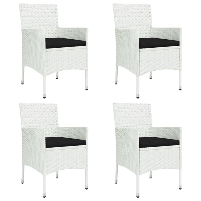 Set mobilier de grădină cu perne, 5 piese, alb, poliratan - WALTI WALTI