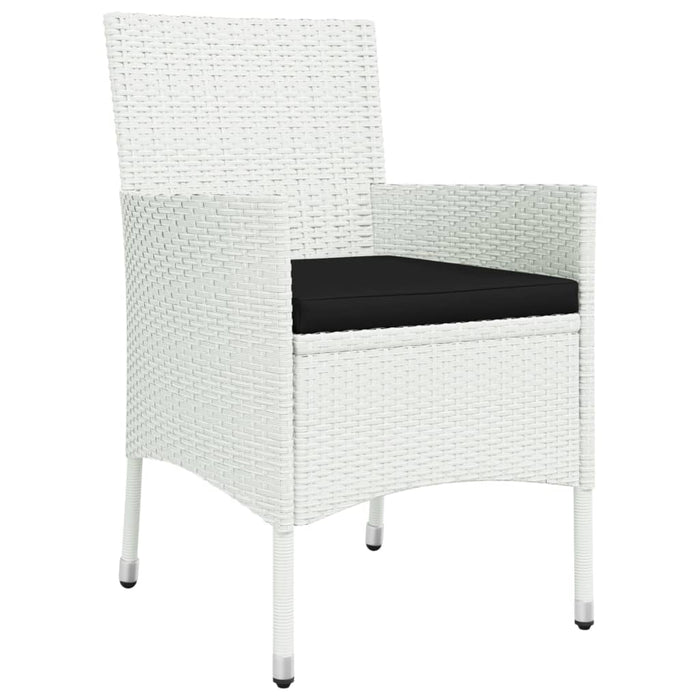 Set mobilier de grădină cu perne, 5 piese, alb, poliratan - WALTI WALTI