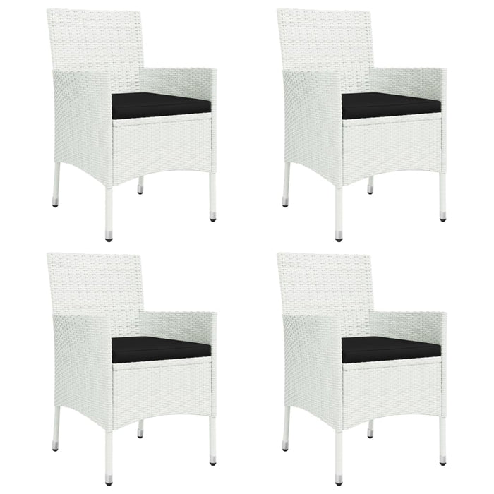Set mobilier de grădină cu perne, 5 piese, alb, poliratan - WALTI WALTI