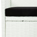 Set mobilier de grădină cu perne, 5 piese, alb, poliratan - WALTI WALTI