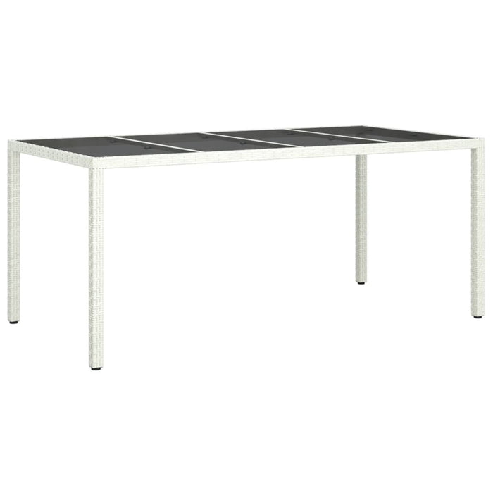 Set mobilier de grădină cu perne, 9 piese, alb, poliratan - WALTI WALTI