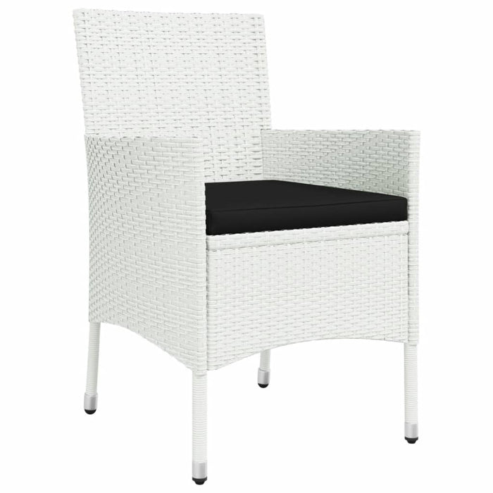 Set mobilier de grădină cu perne, 9 piese, alb, poliratan - WALTI WALTI