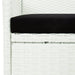 Set mobilier de grădină cu perne, 9 piese, alb, poliratan - WALTI WALTI