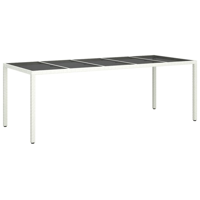 Set mobilier de grădină cu perne, 9 piese, alb, poliratan - WALTI WALTI