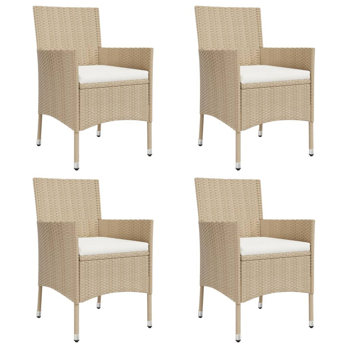 Set mobilier de grădină cu perne, 5 piese, bej, poliratan - WALTI WALTI