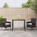 Set mobilier de grădină cu perne, 3 piese, negru, poliratan - WALTI WALTI