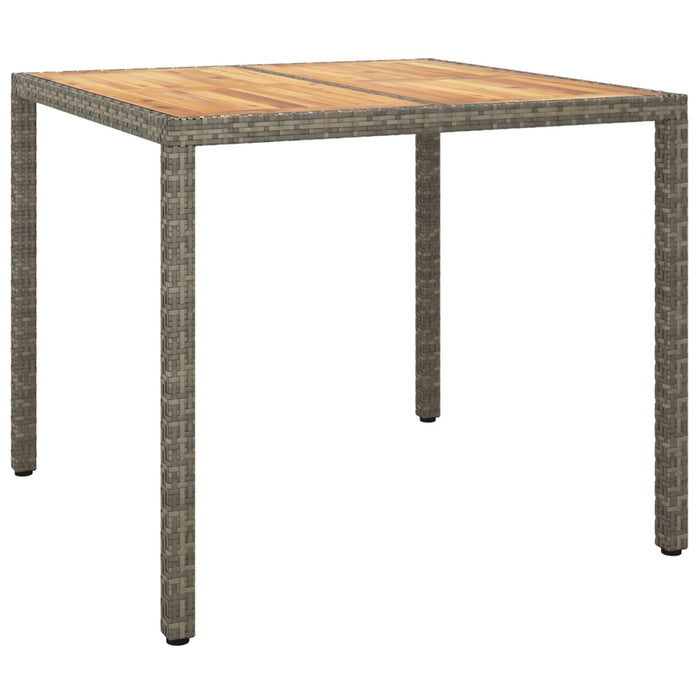 Set mobilier de grădină cu perne, 5 piese, gri, poliratan WALTI
