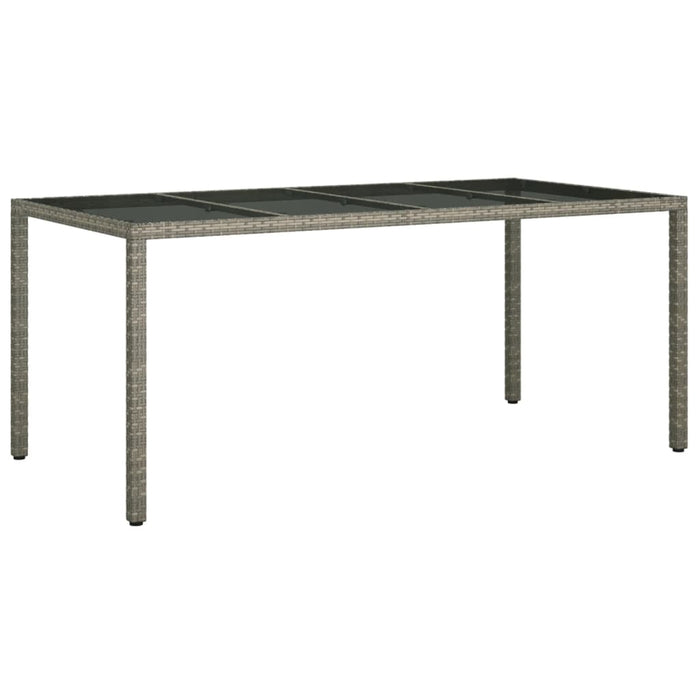 Set mobilier de grădină cu perne, 7 piese, gri, poliratan WALTI