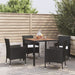 Set mobilier de grădină cu perne, 5 piese, negru, poliratan - WALTI WALTI