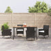 Set mobilier de grădină cu perne, 5 piese, negru, poliratan - WALTI WALTI