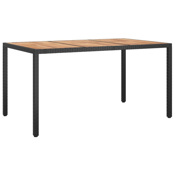 Set mobilier de grădină cu perne, 7 piese, negru, poliratan WALTI