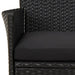 Set mobilier de grădină cu perne, 5 piese, negru, poliratan - WALTI WALTI
