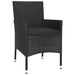 Set mobilier de grădină cu perne, 5 piese, negru, poliratan - WALTI WALTI