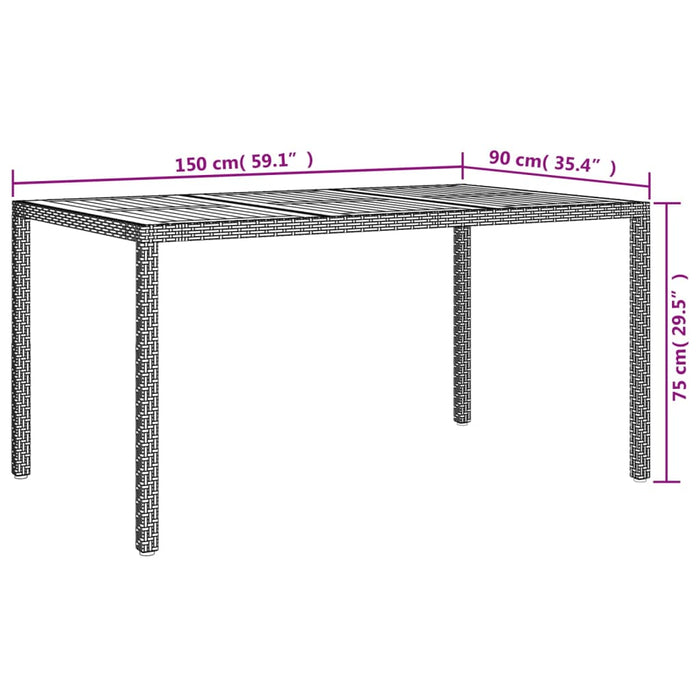 Set mobilier de grădină cu perne, 5 piese, negru, poliratan - WALTI WALTI