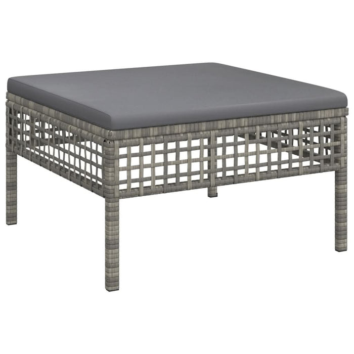 Set mobilier de grădină cu perne, 5 piese, gri, poliratan - WALTI WALTI
