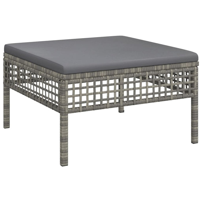 Set mobilier de grădină cu perne, 6 piese, gri, poliratan - WALTI WALTI