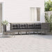 Set mobilier de grădină cu perne, 6 piese, gri, poliratan - WALTI WALTI