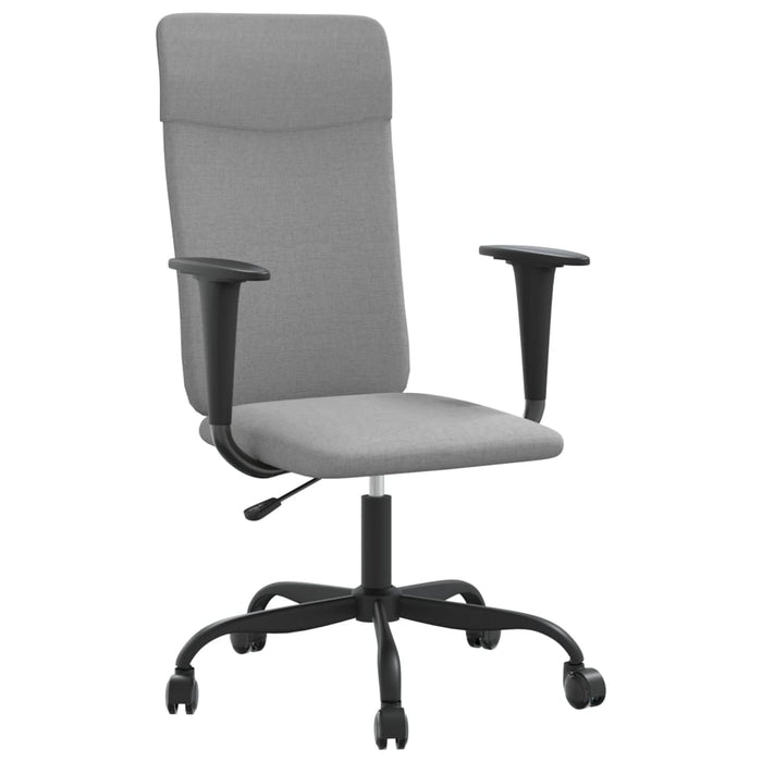 Scaun de birou reglabil în înălțime, gri deschis, textil - WALTI WALTI