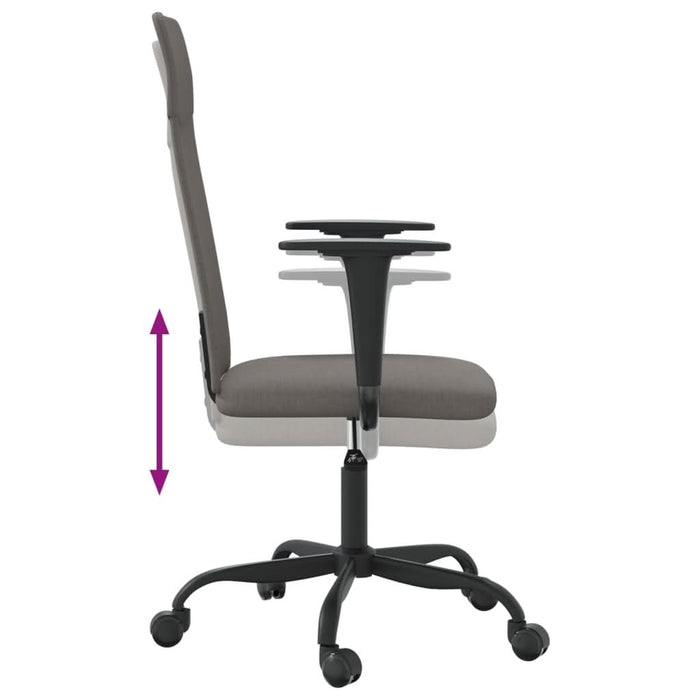 Scaun de birou reglabil în înălțime, gri închis, textil - WALTI WALTI