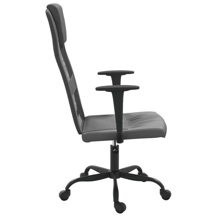 Scaun birou reglabil în înălțime, gri, piele artificială/plasă - WALTI WALTI
