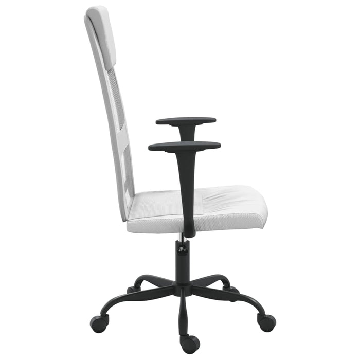 Scaun birou reglabil în înălțime, alb, piele artificială/plasă - WALTI WALTI