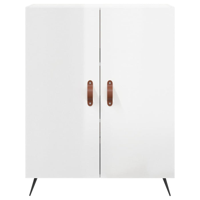 Dulap, alb extralucios, 69,5x34x90 cm, lemn compozit WALTI