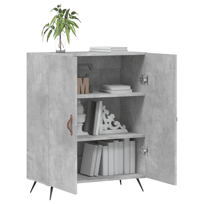 Dulap, gri beton, 69,5x34x90 cm, lemn compozit WALTI