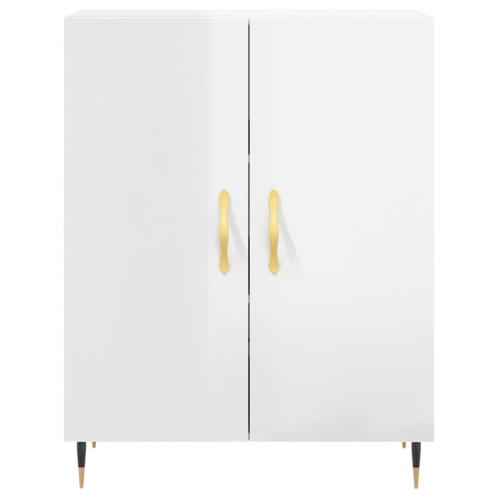Dulap, alb extralucios, 69,5x34x90 cm, lemn compozit WALTI