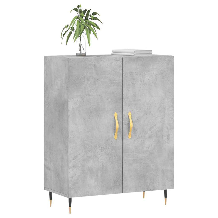 Dulap, gri beton, 69,5x34x90 cm, lemn compozit - WALTI WALTI