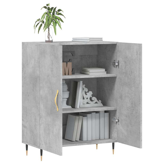 Dulap, gri beton, 69,5x34x90 cm, lemn compozit - WALTI WALTI