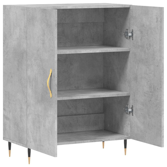 Dulap, gri beton, 69,5x34x90 cm, lemn compozit - WALTI WALTI