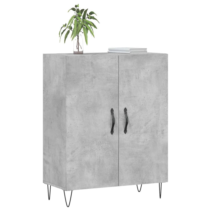 Dulap, gri beton, 69,5x34x90 cm, lemn compozit WALTI