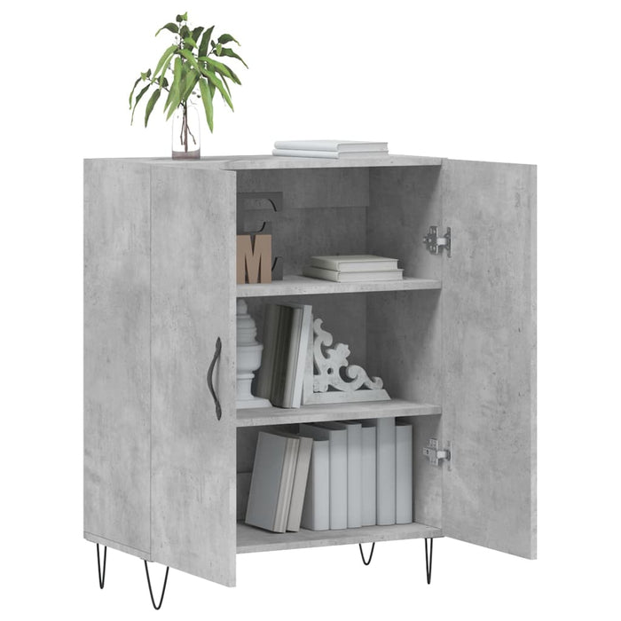 Dulap, gri beton, 69,5x34x90 cm, lemn compozit WALTI