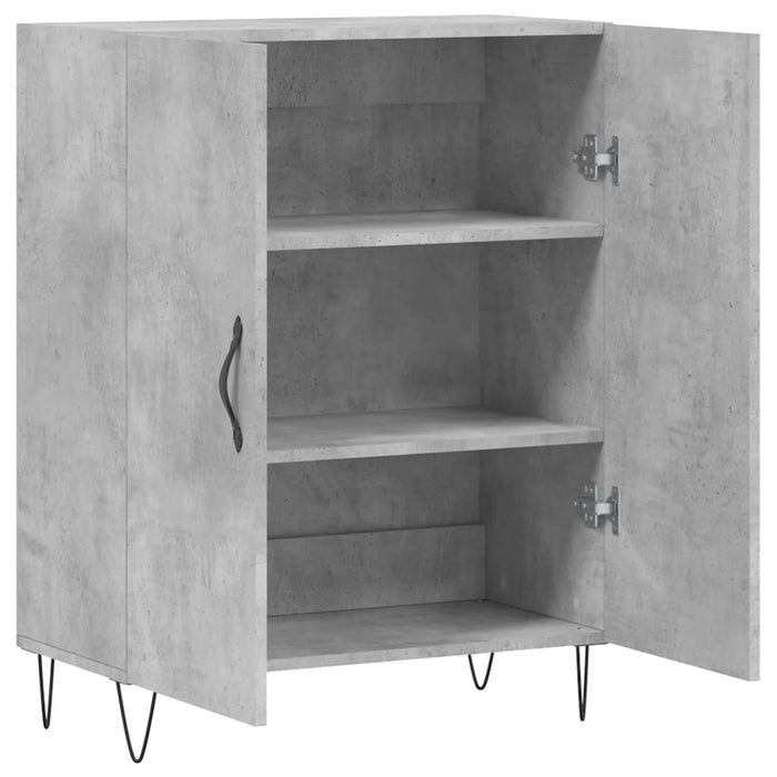 Dulap, gri beton, 69,5x34x90 cm, lemn compozit WALTI